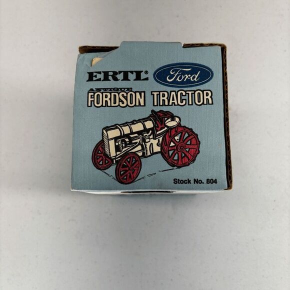 VINTAGE ERTL ANTIQUE FORDSON FARM TRACTOR MODEL # 804 BOXED DIE CAST METAL VTG - Picture 5 of 9